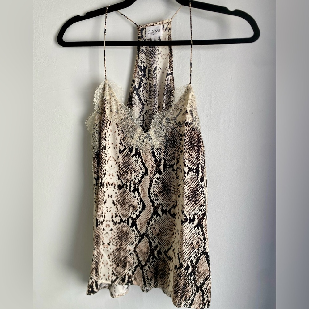Cami NYC silk camisole with lace detailing